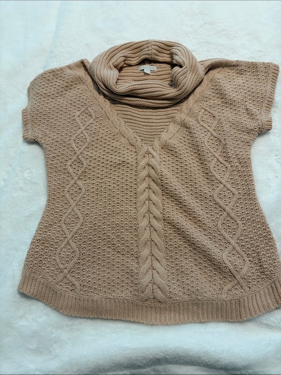 New York & Company Sweaters - New York & Company Dusty Rose Cable Knit Cowl Neck Sweater – Medium